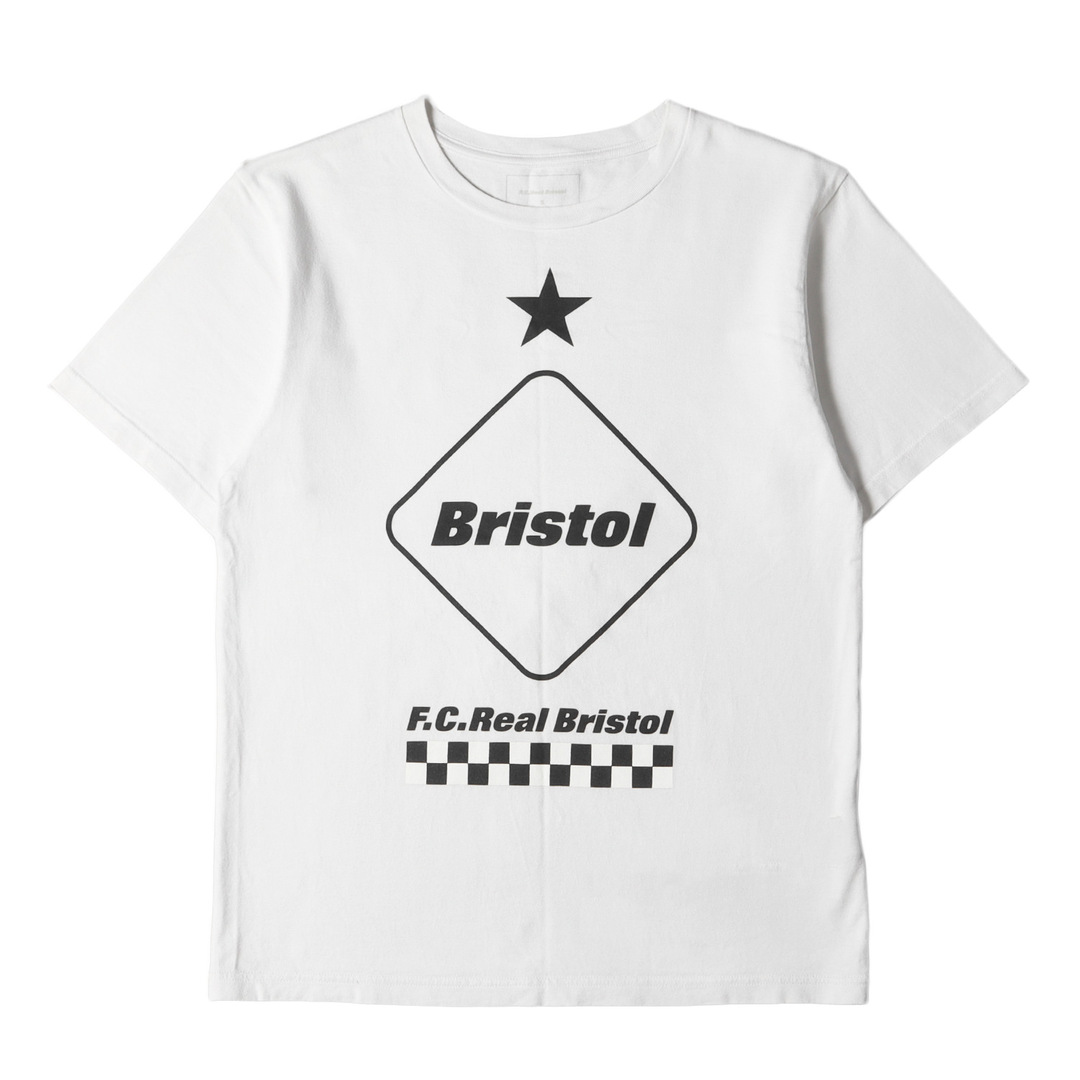 Tシャツ/カットソー(半袖/袖なし)F.C.Real Bristol エフシーレアルブリストル Tシャツ サイズ:S エンブレム クルーネック 半袖 Tシャツ EMBLEM TEE 19SS ホワイト 白 トップス カットソー【メンズ】