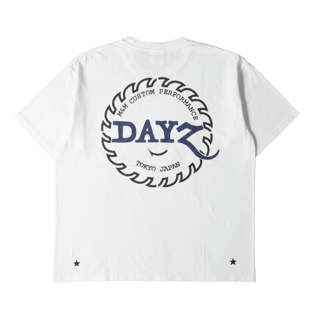 M&M(エムアンドエム)のM&M エムアンドエム Tシャツ サイズ:L 22AW DAYZ ポップアップイベント チップアンドソー クルーネック 半袖 ヘビーウェイト Tシャツ TIPPED SAW SS TEE ホワイト 白 トップス カットソー コラボ 【メンズ】【中古】 メンズのトップス(Tシャツ/カットソー(半袖/袖なし))の商品写真