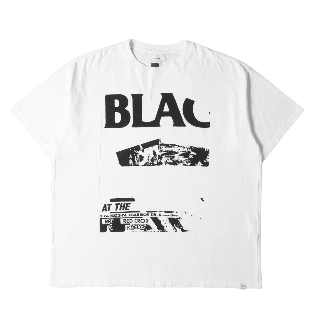 トップスFACETASM ファセッタズム Tシャツ サイズ:00 グラフィック ビッグサイズ クルーネック 半袖 Tシャツ BIG TEE 2 ホワイト 白 トップス カットソー オーバーサイズ 大きめ 【メンズ】【美品】