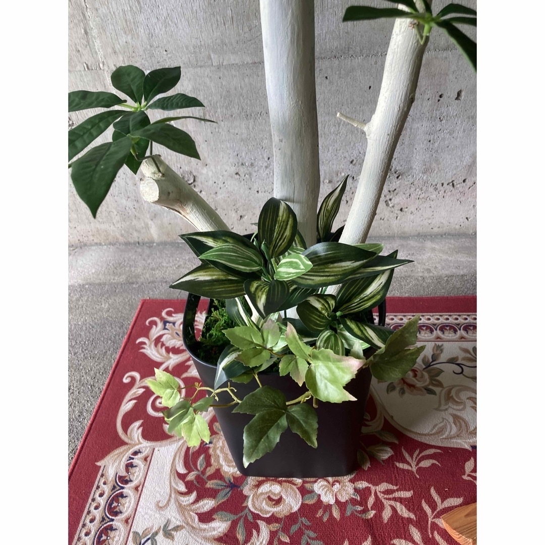 光触媒 人工観葉植物 ウォールグリーン フェイクグリーン パキラトリプル123