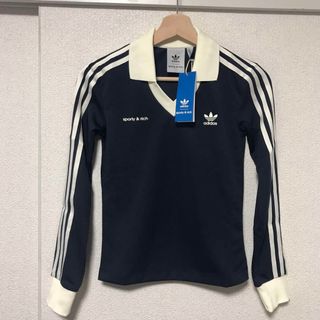 新品 ADIDAS sporty&rich サッカージャージ ネイビー L-