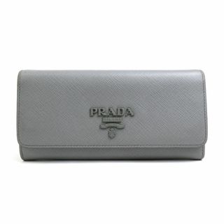 プラダ(PRADA)のプラダ PRADA 二つ折り長財布 レザー グレー ユニセックス 1MH132 送料無料【中古】 h29638g(財布)