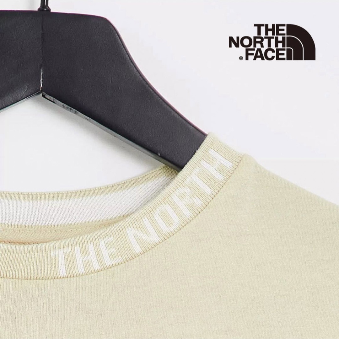 THE NORTH FACE(ザノースフェイス)のノースフェイス レディース グロップド丈 Tシャツ 半袖 刺繍  ベージュ M レディースのトップス(Tシャツ(半袖/袖なし))の商品写真