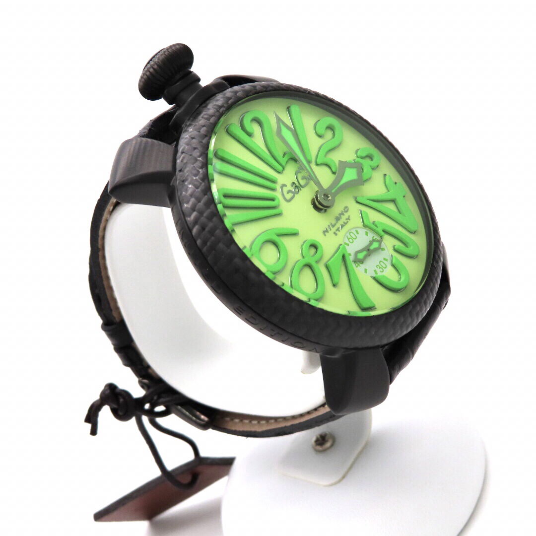 GaGa MILANO(ガガミラノ)の【GaGa MILANO】ガガミラノ 時計 ’ブラックカーボン’ ☆極美品☆ メンズの時計(腕時計(アナログ))の商品写真
