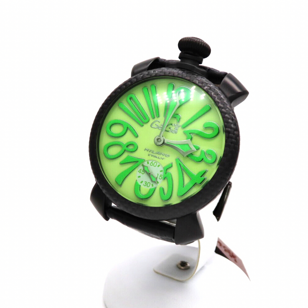 GaGa MILANO】ガガミラノ 時計 'ブラックカーボン' ☆極美品☆-