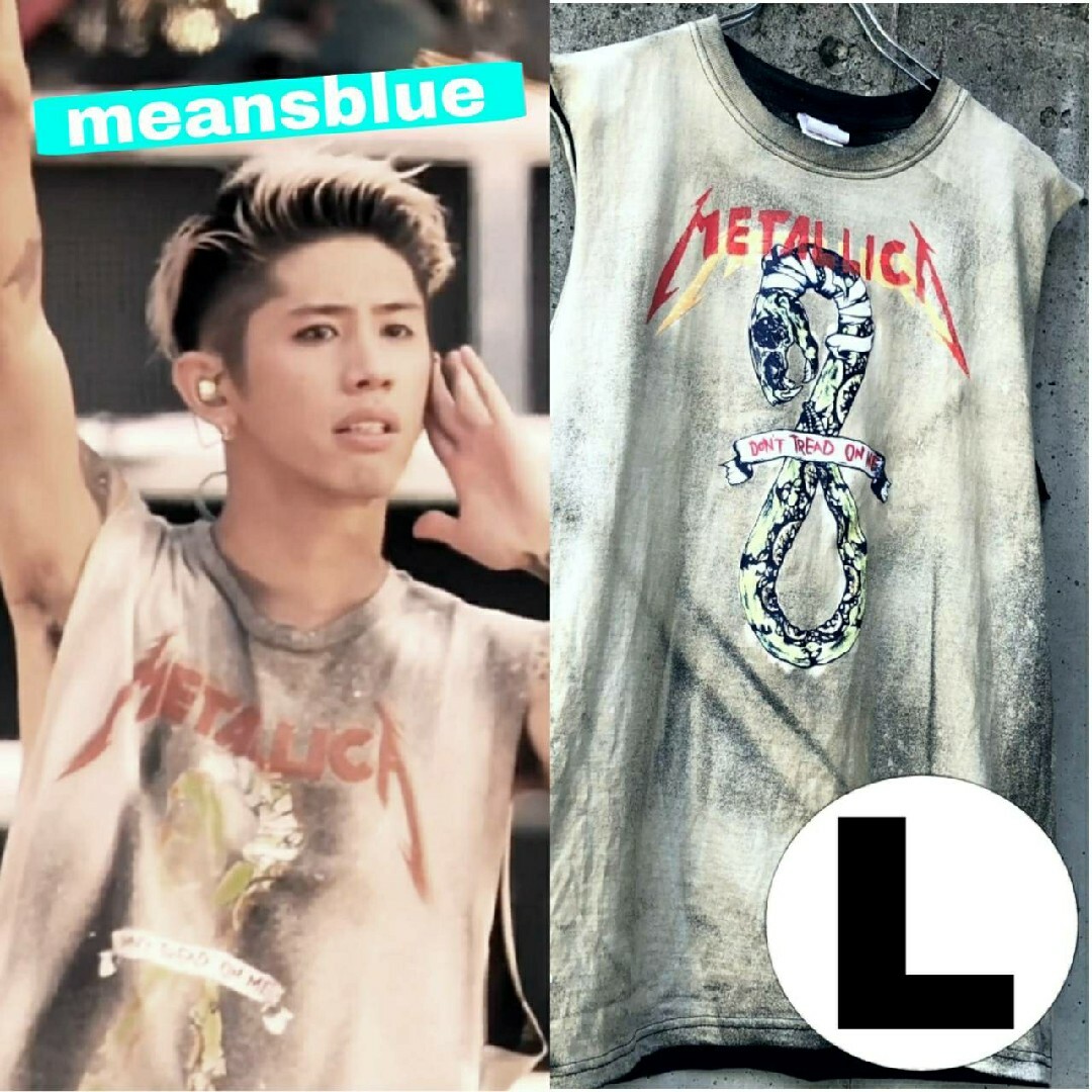ONE OK ROCK(ワンオクロック)のＬ◇ 渚園 メタリカ ブリーチ T-shirt メンズのトップス(Tシャツ/カットソー(半袖/袖なし))の商品写真