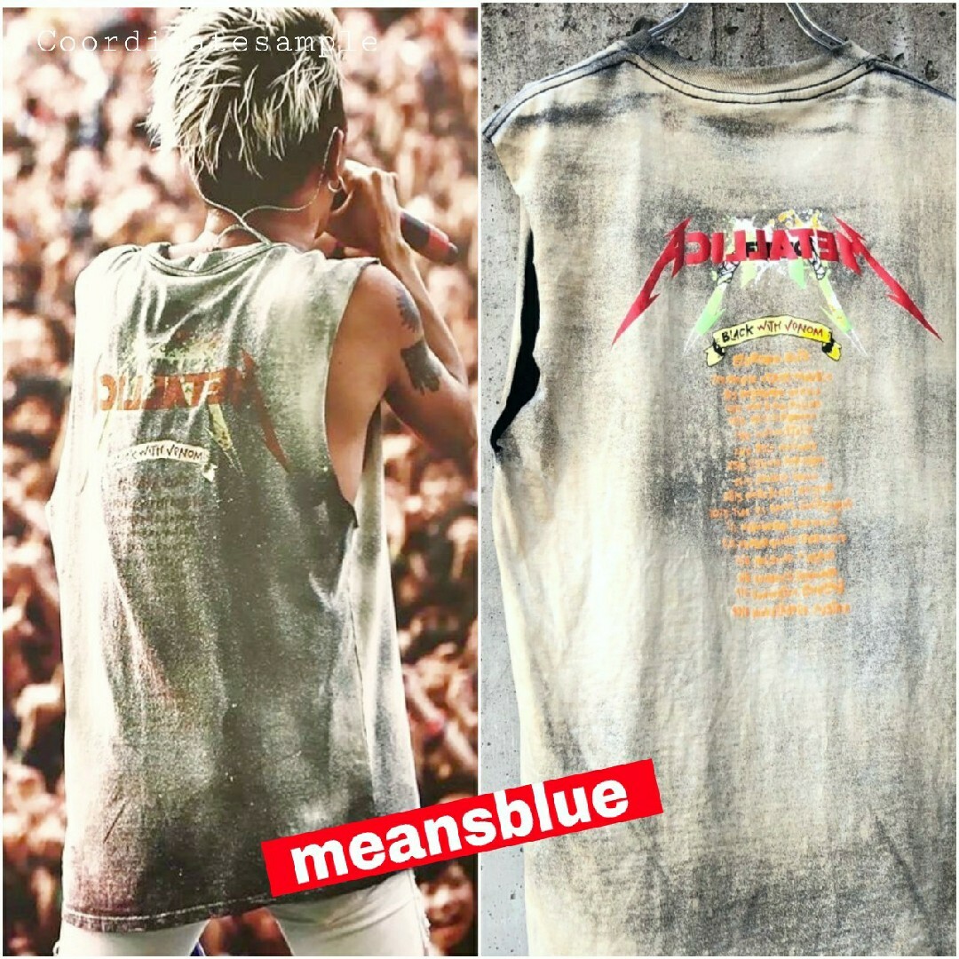 ONE OK ROCK(ワンオクロック)のＬ◇ 渚園 メタリカ ブリーチ T-shirt メンズのトップス(Tシャツ/カットソー(半袖/袖なし))の商品写真