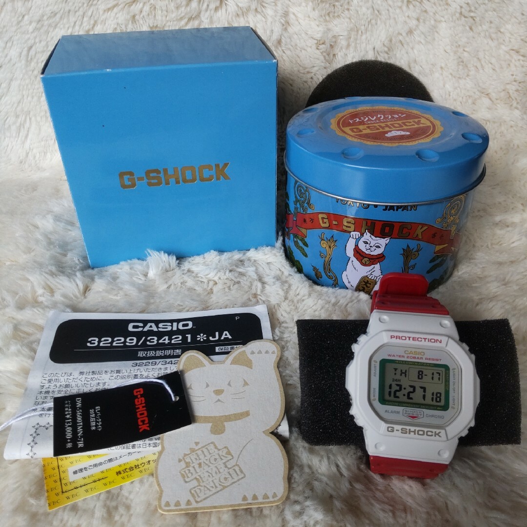 希少 美品 G-SHOCK DW-5600TMN-7JR 招き猫モデル 限定