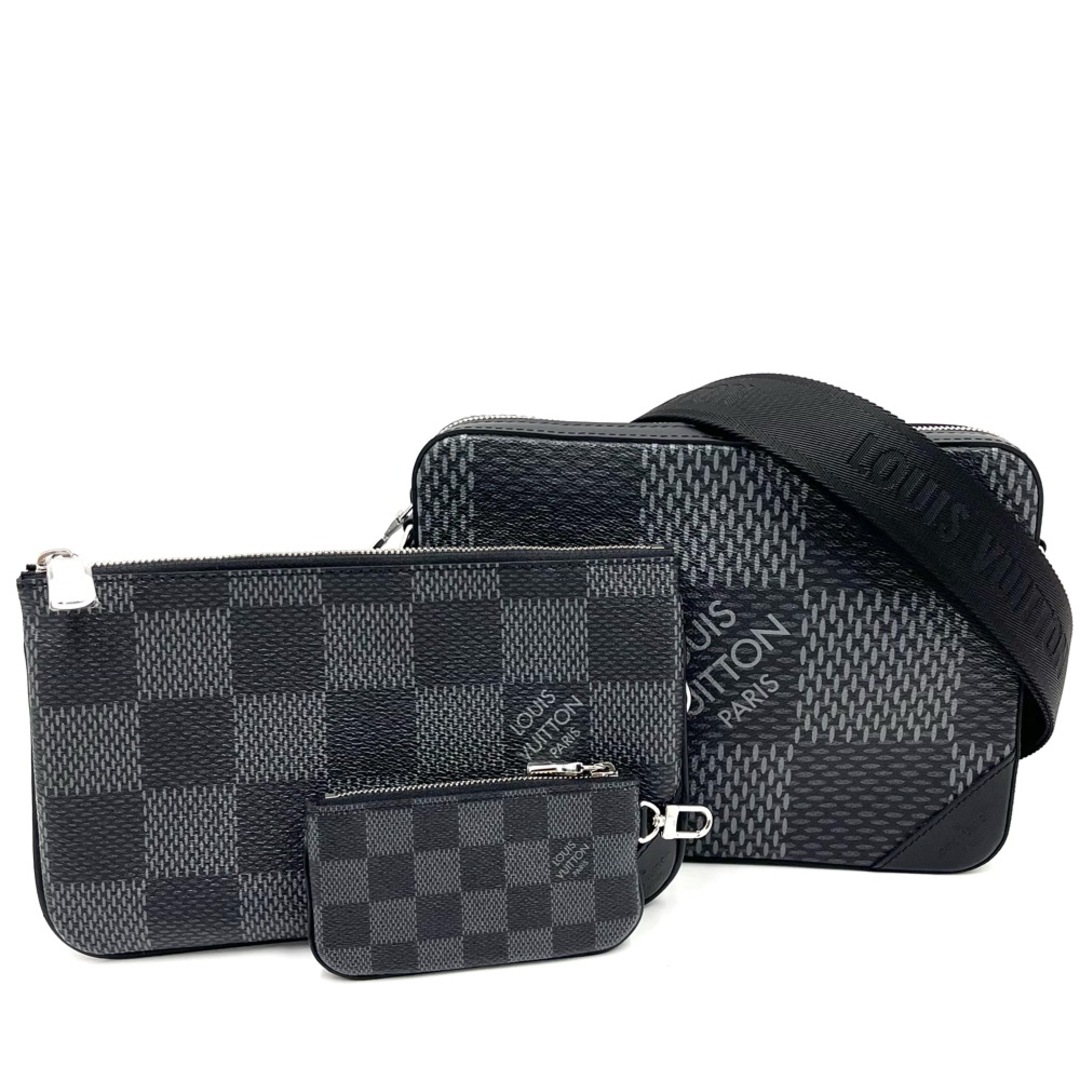 ルイヴィトン ショルダーバッグ LOUIS VUITTON 黒 シルバー金具-