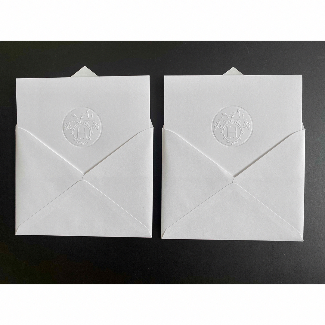 HERMES(エルメス)のHERMES メッセージカード 封筒 2セット ハンドメイドの文具/ステーショナリー(カード/レター/ラッピング)の商品写真