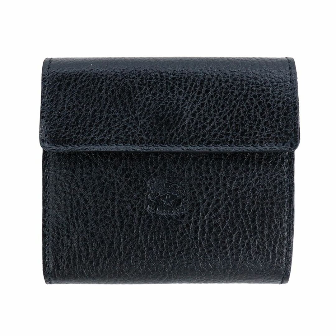 IL BISONTE(イルビゾンテ)のイルビゾンテ 三つ折り財布 ブラック ネロ 黒色 レザー 本革 ミニ財布  レディースのファッション小物(財布)の商品写真