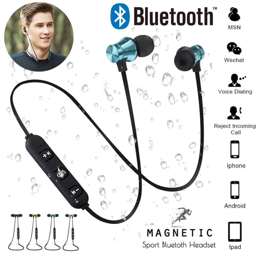 Bluetooth　イヤホン　ワイヤレスイヤホン  iPhone　アンドロイ スマホ/家電/カメラのオーディオ機器(ヘッドフォン/イヤフォン)の商品写真