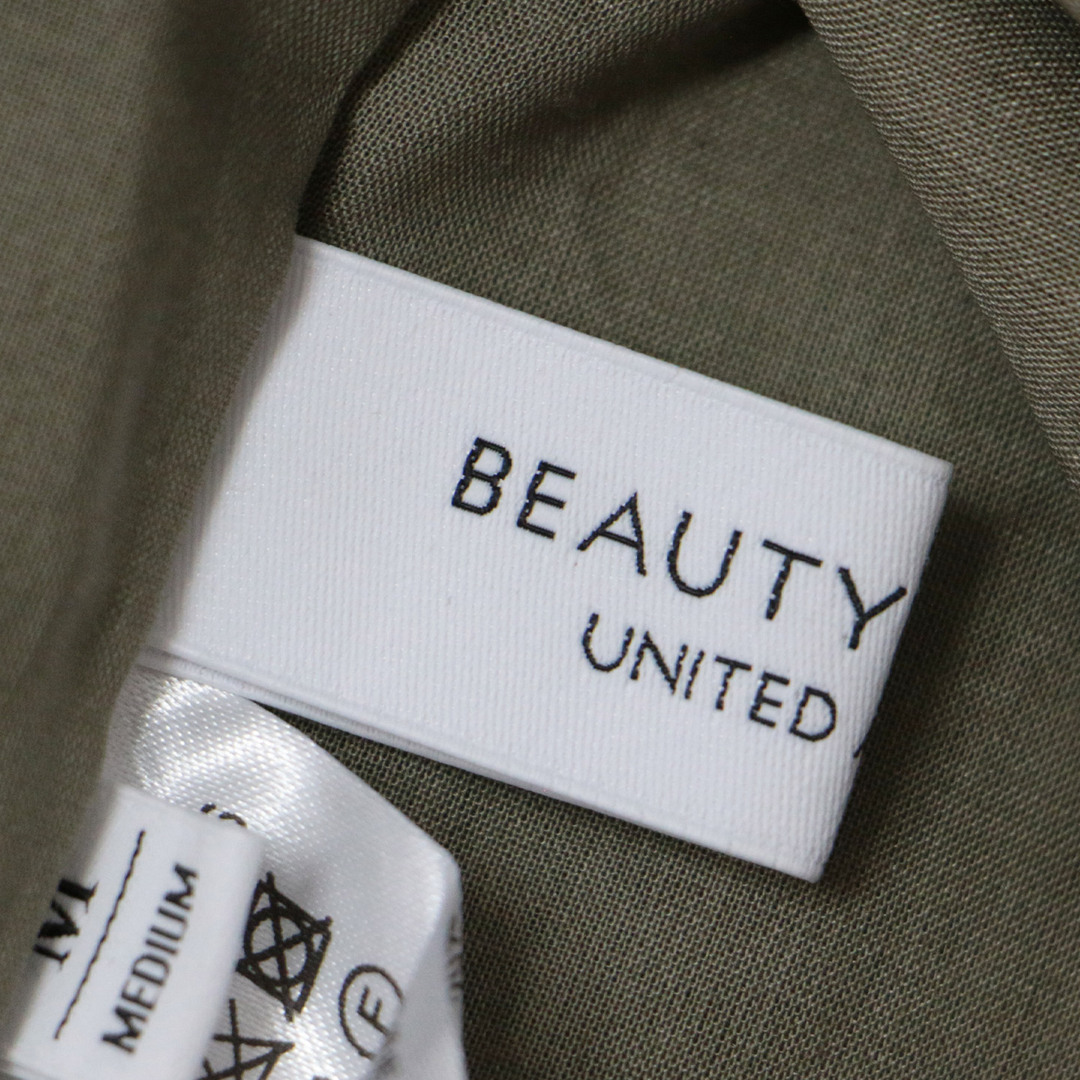 BEAUTY&YOUTH UNITED ARROWS(ビューティアンドユースユナイテッドアローズ)のBEAUTY&YOUTH ビューティアンドユース ユナイテッドアローズ スカート ボトムス カーキ M タイト ラップ ミディ丈 ひざ下 ハイウエスト ベルト リネンブレンド 麻 おしゃれ シンプル 無地 きれいめ 大人女子 ブランド カジュアル Iライン【レディース】【中古】 レディースのスカート(ひざ丈スカート)の商品写真