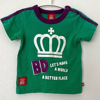 ベビードール(BABYDOLL)の👑BABYDOLL⭐︎ベビードール⭐︎王冠⭐︎Tシャツ⭐︎緑👑80cm(Tシャツ/カットソー)