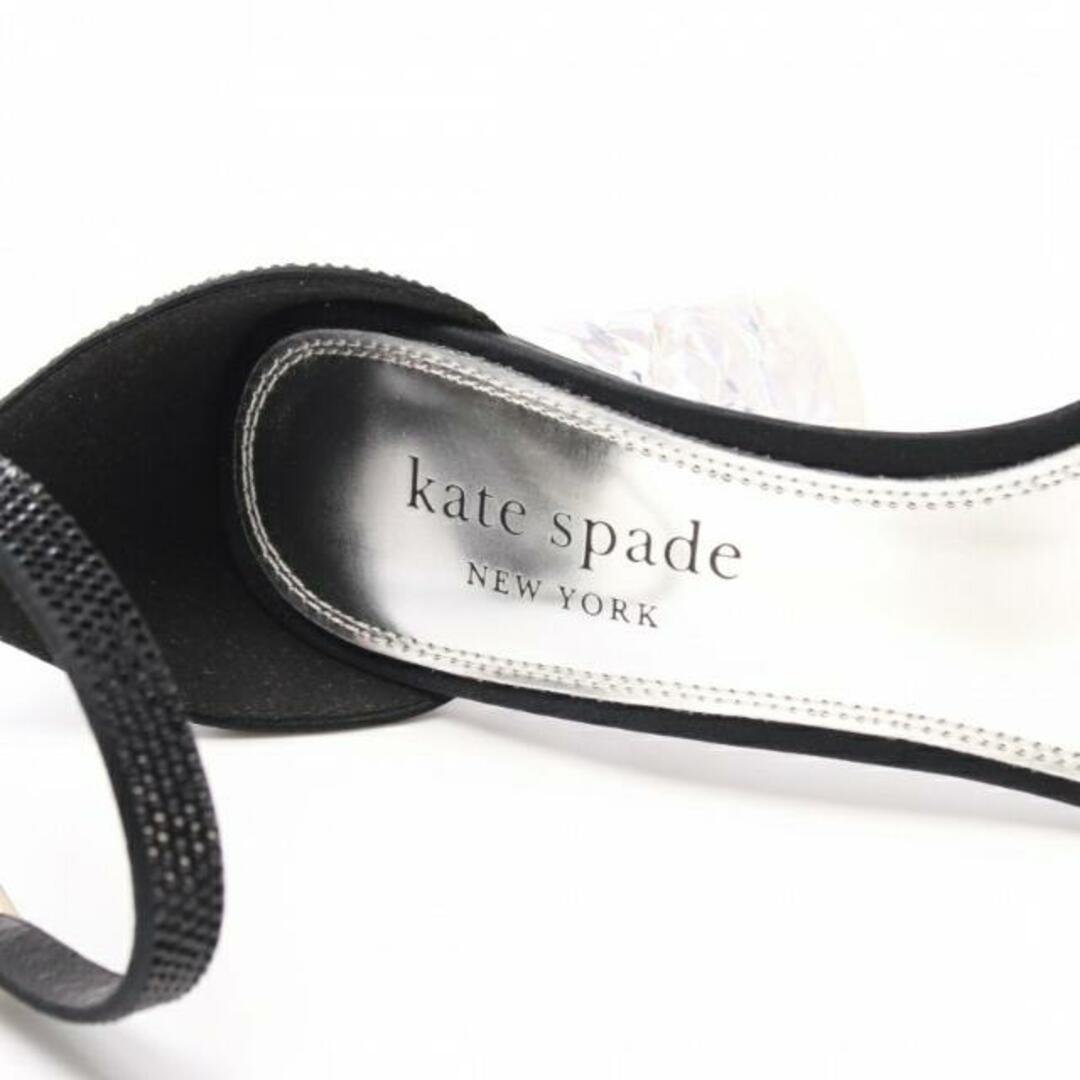 kate spade new york(ケイトスペードニューヨーク)のalora pave サンダル サテン ブラック アンクルストラップ ラインストーン レディースの靴/シューズ(サンダル)の商品写真