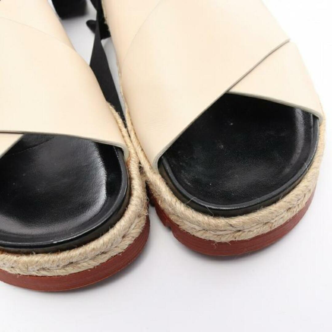 Marni(マルニ)の サンダル レザー ベージュ ブラック リボン レディースの靴/シューズ(サンダル)の商品写真