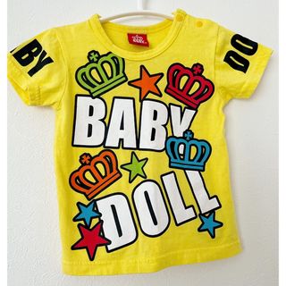 ベビードール(BABYDOLL)の👑BABYDOLL⭐︎ベビードール⭐︎王冠Tシャツ⭐︎カラフル⭐︎黄色👑90cm(Tシャツ/カットソー)