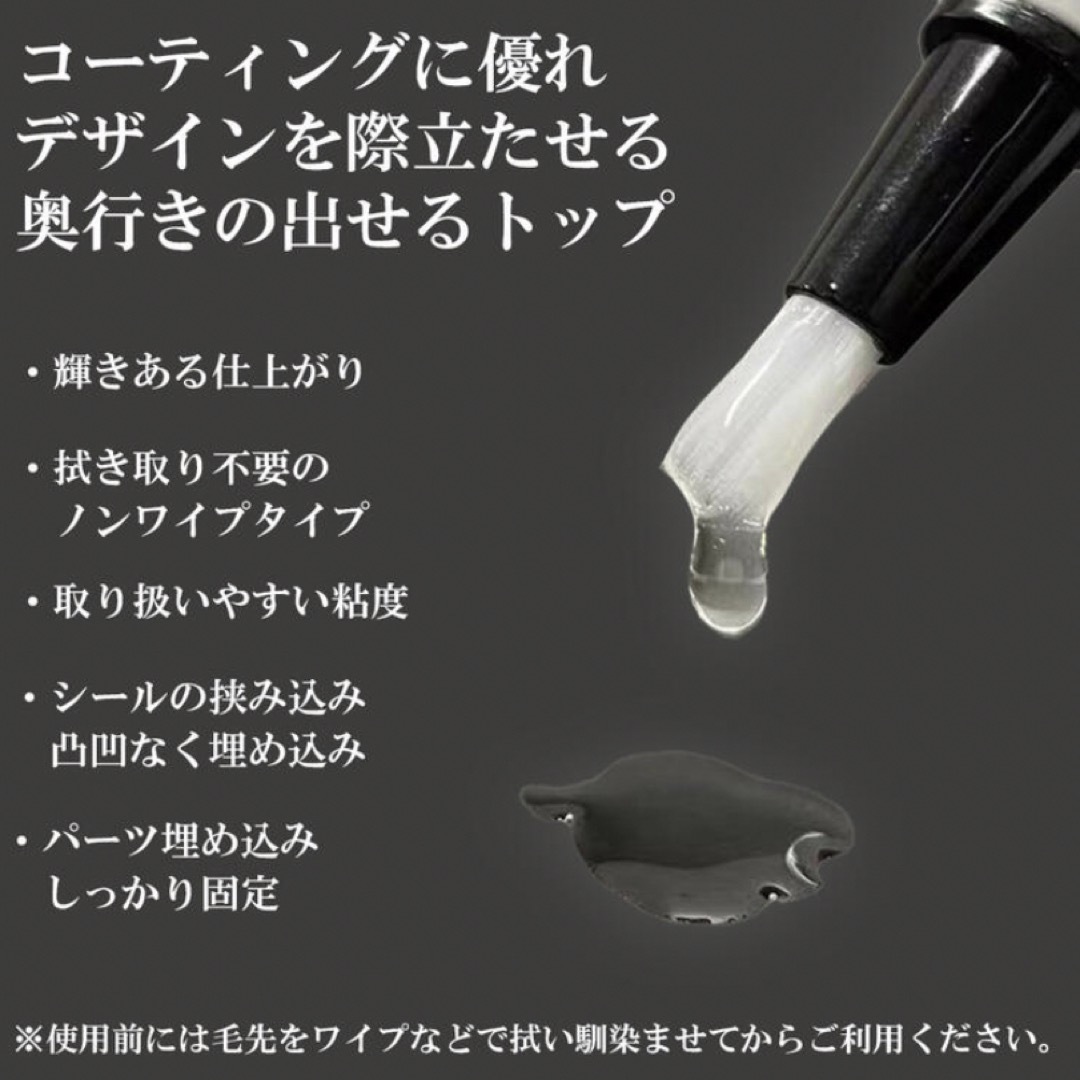 【2点セット】ジェルネイル ベースコート トップコート ネイル 4ml トップジ コスメ/美容のネイル(ネイルトップコート/ベースコート)の商品写真