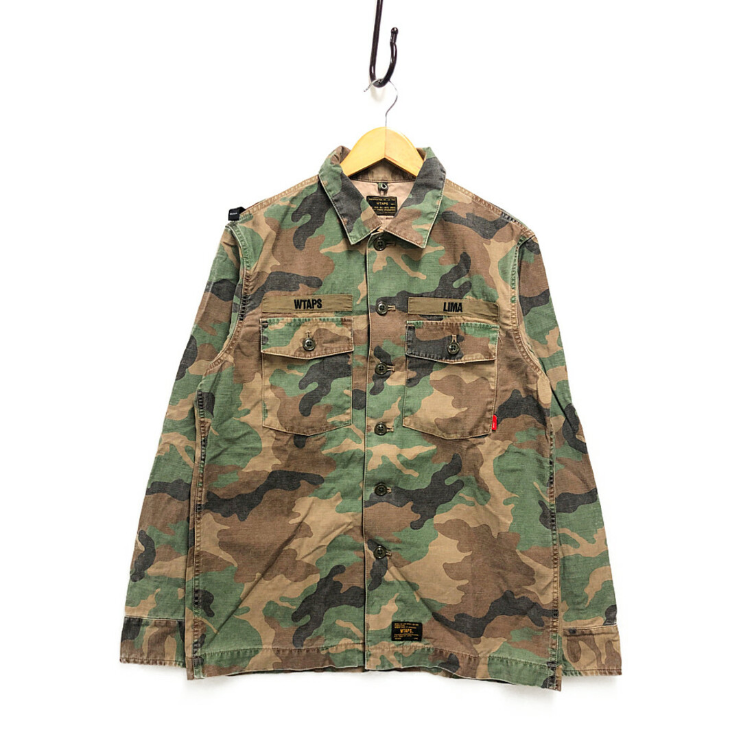 販売限定 WTAPS ダブルタップス 15SS BUDS L/S 02 SHIRT COTTON SATIN