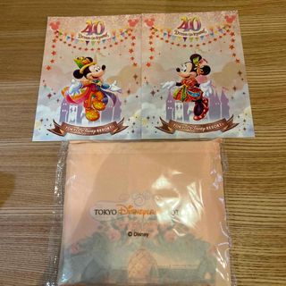 ディズニー(Disney)の新品未使用☆ディズニーランドホテル　エコバッグ　40周年記念ポストカード(ノベルティグッズ)