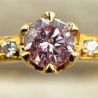 天然ファンシーピンクダイヤリング 1.47ct ダイヤリング 鑑定済(リング(指輪))