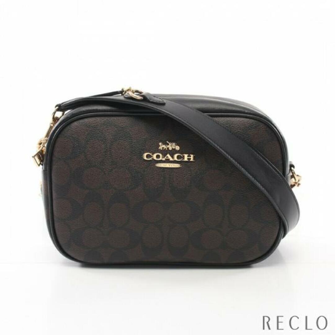 ☆COACH☆ダークブラウンシグネチャー ブラック  ショルダーバッグコーチ