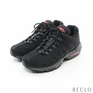 ナイキ(NIKE)のMEN'S NIKE AIR MAX 95 エア マックス スニーカー メッシュ フェイクレザー ブラック ダークグレー レッド(スニーカー)