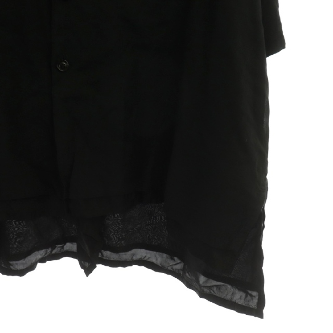 Y's(ワイズ)のワイズ Y's ヨウジヤマモト  シャツ オーバーサイズ 五分袖 2 黒  レディースのトップス(その他)の商品写真