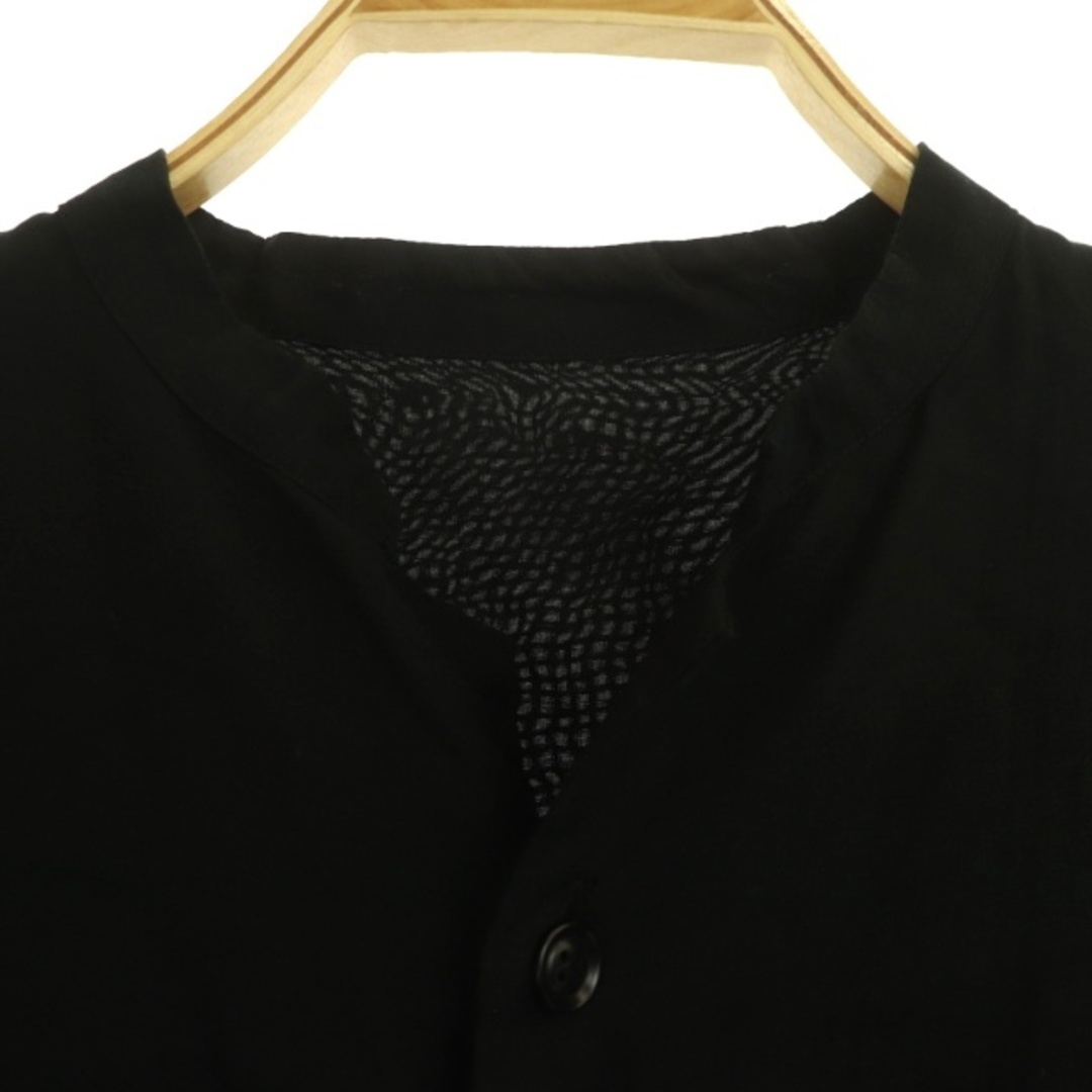 ワイズ Y's ヨウジヤマモト シャツ オーバーサイズ 五分袖 2 黒