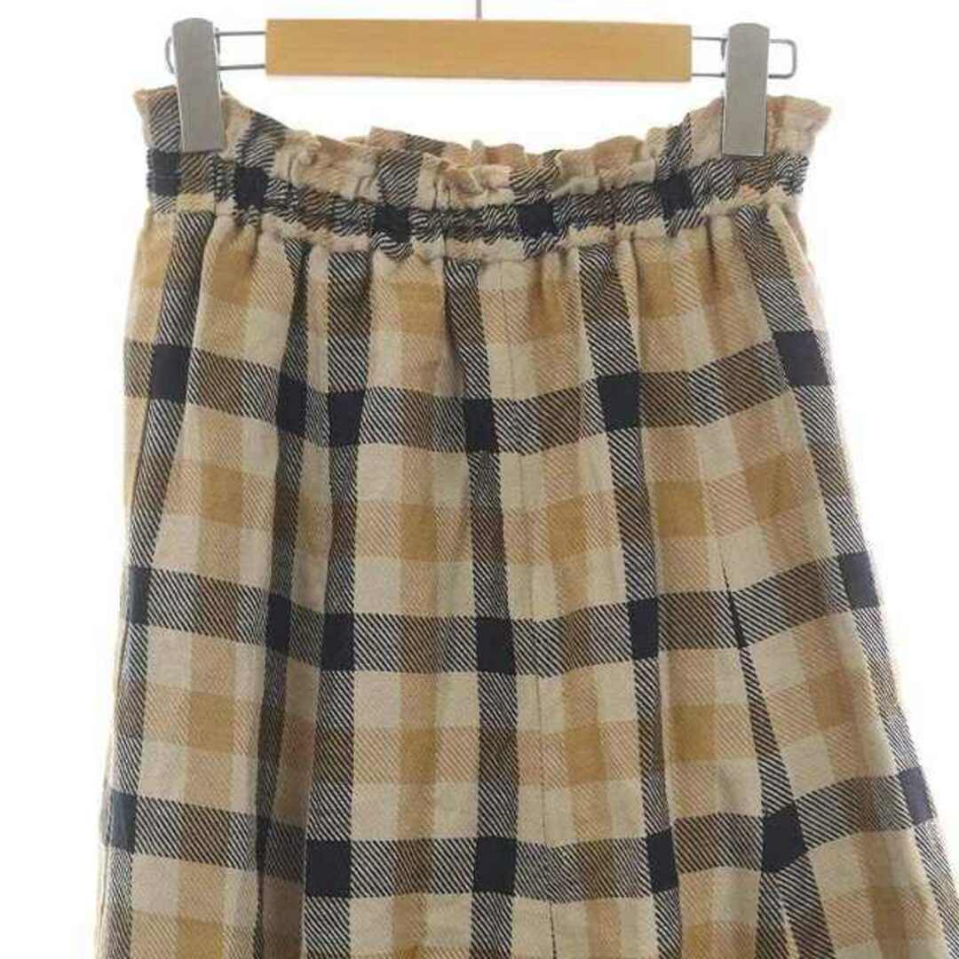 Mila Owen(ミラオーウェン)のミラオーウェン リネン100%パネルロングスカート フレア ギャザー マキシ丈 レディースのスカート(ロングスカート)の商品写真