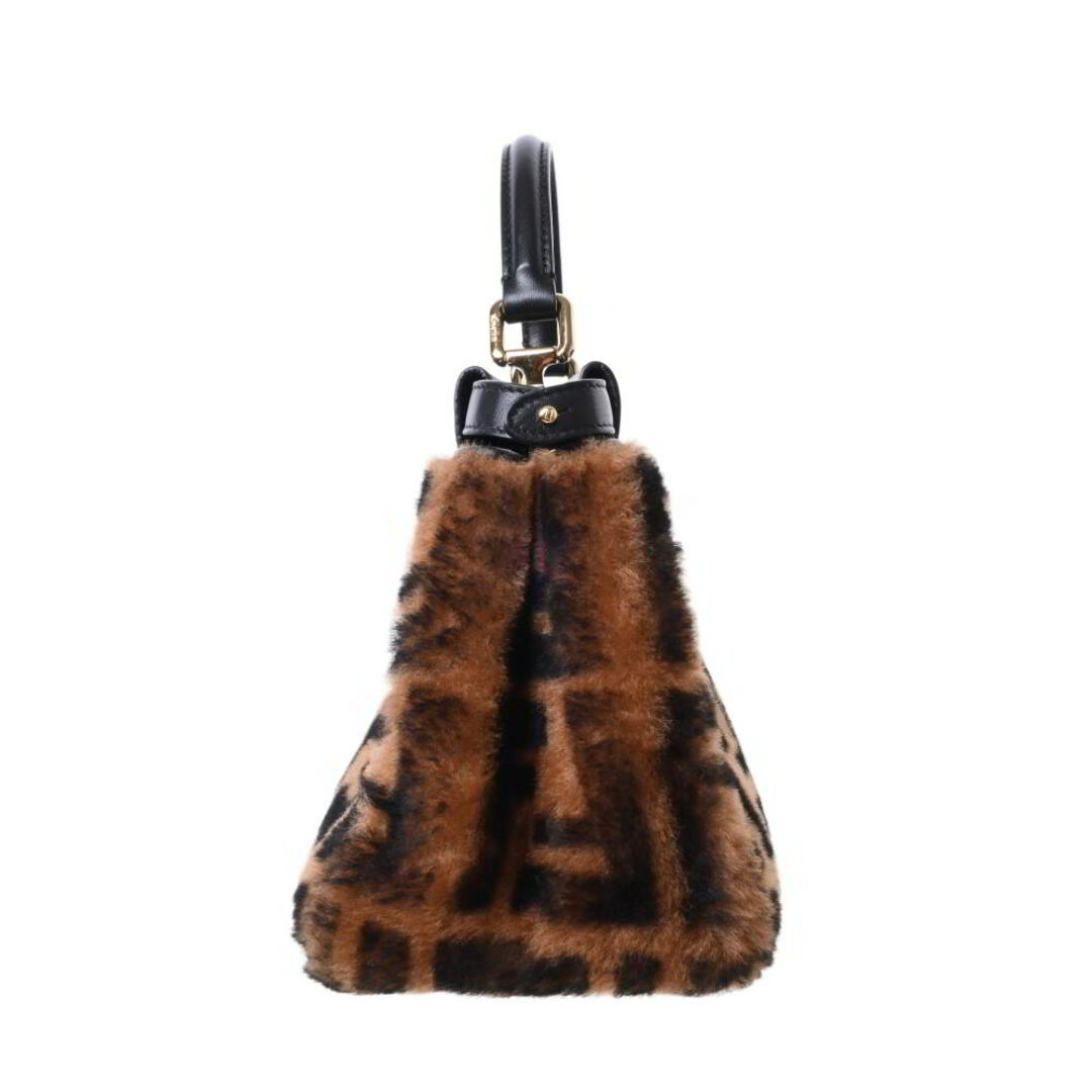 FENDI - FENDI ズッカ柄 ミニ ピーカブー ファー×レザー 2WAY FENDI - FENDI ズッカ柄 ミニ ピーカブー ファー×レザー 2WAY