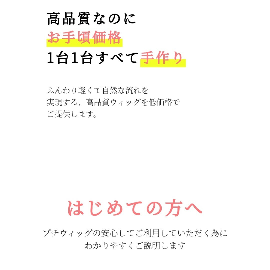 ウィッグ プチウィッグ 人毛100% レディースのウィッグ/エクステ(その他)の商品写真