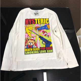 ヒステリックグラマー(HYSTERIC GLAMOUR)のRR696 ヒステリックグラマー　ロングTシャツ　ビザプリン(Tシャツ/カットソー(七分/長袖))