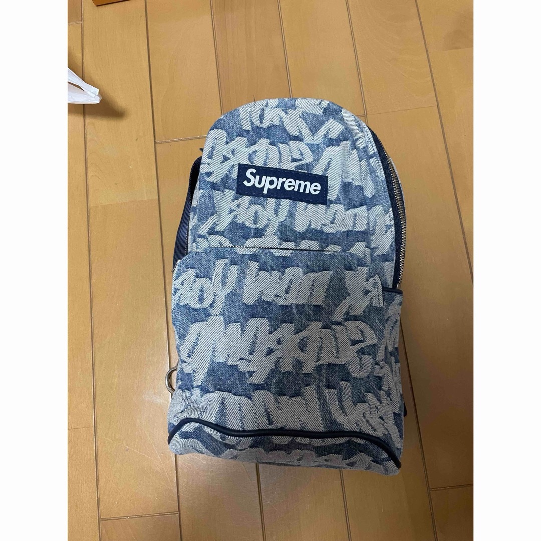 supreme Fat Tip Jacqard Denim Sling Bag