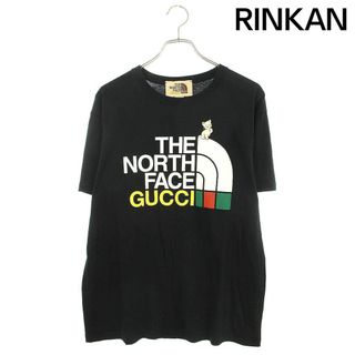 グッチ(Gucci)のグッチ ×ノースフェイス THE NORTH FACE  615044 XJDTG キャットダブルネームロゴプリントTシャツ メンズ S(Tシャツ/カットソー(半袖/袖なし))