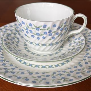 エインズレイ(Aynsley China)の【英国ビンテージ】エインズレイ★勿忘草★トリオ(食器)