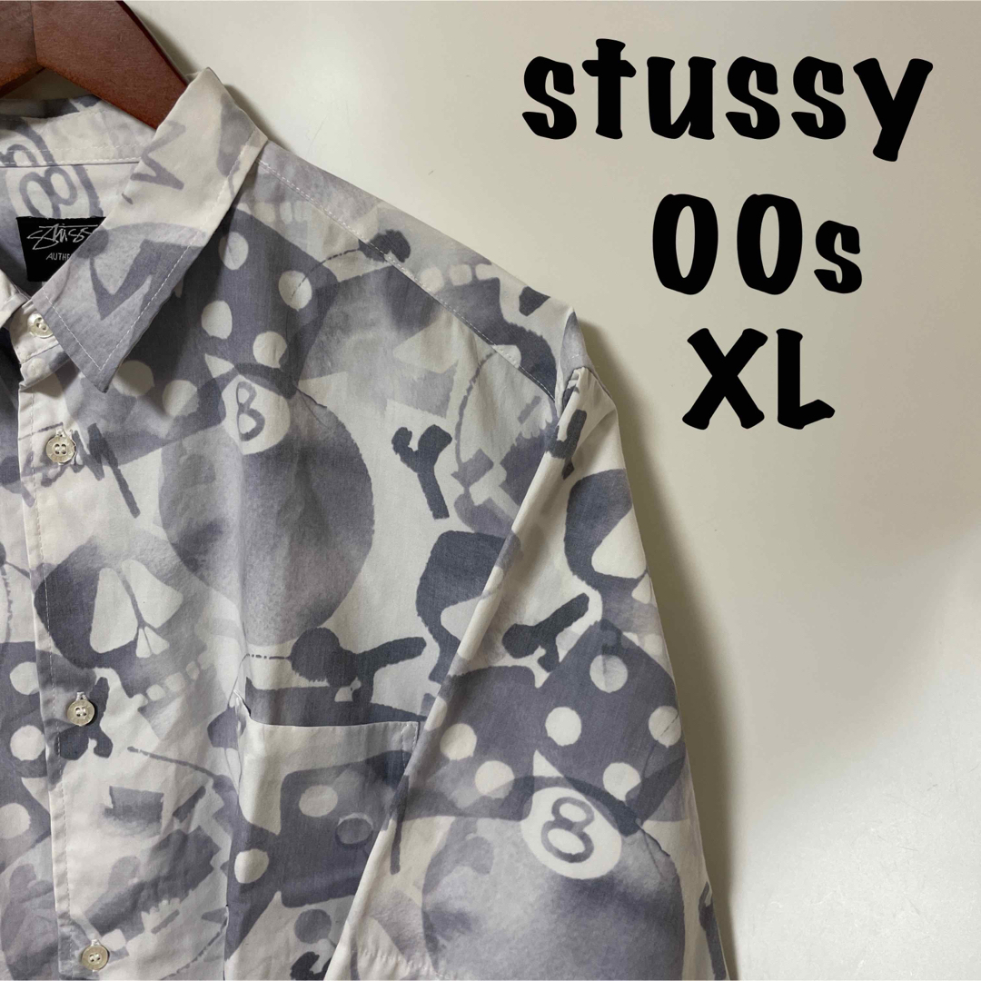 stussy ステューシー　スカル柄　総柄　マウンテンパーカー　xl