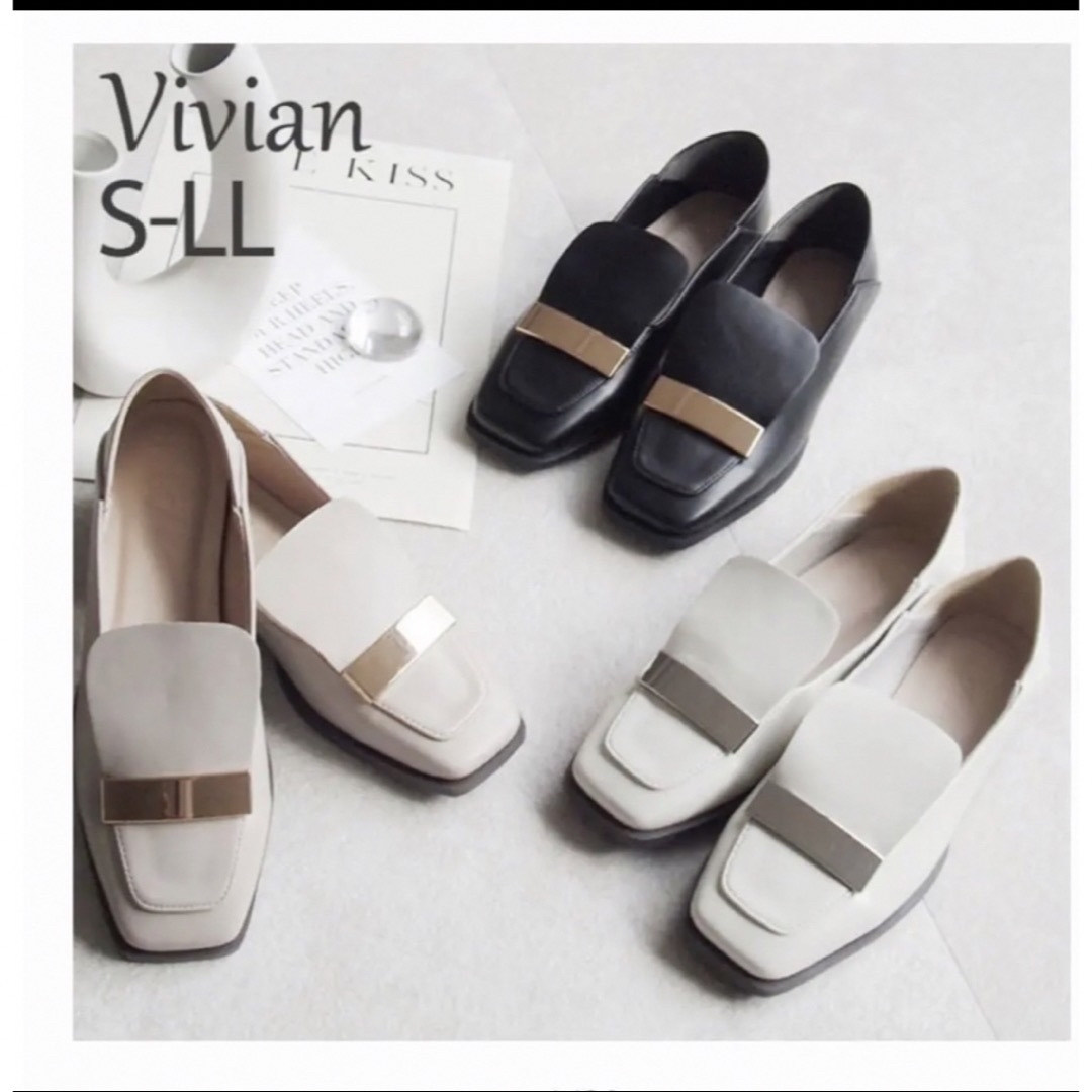 VIVIAN(ヴィヴィアン)のVivian ローファー レディース かかとが踏める スクエアトゥ バブーシュ  レディースの靴/シューズ(ローファー/革靴)の商品写真