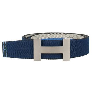 エルメス(Hermes)のエルメス  コンスタンス Hバックルキャンバスベルト メンズ M(ベルト)