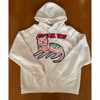 グッチ(Gucci)のGUCCI新品パーカー正規品☆Mメンズ☆アイボリー生成色(パーカー)