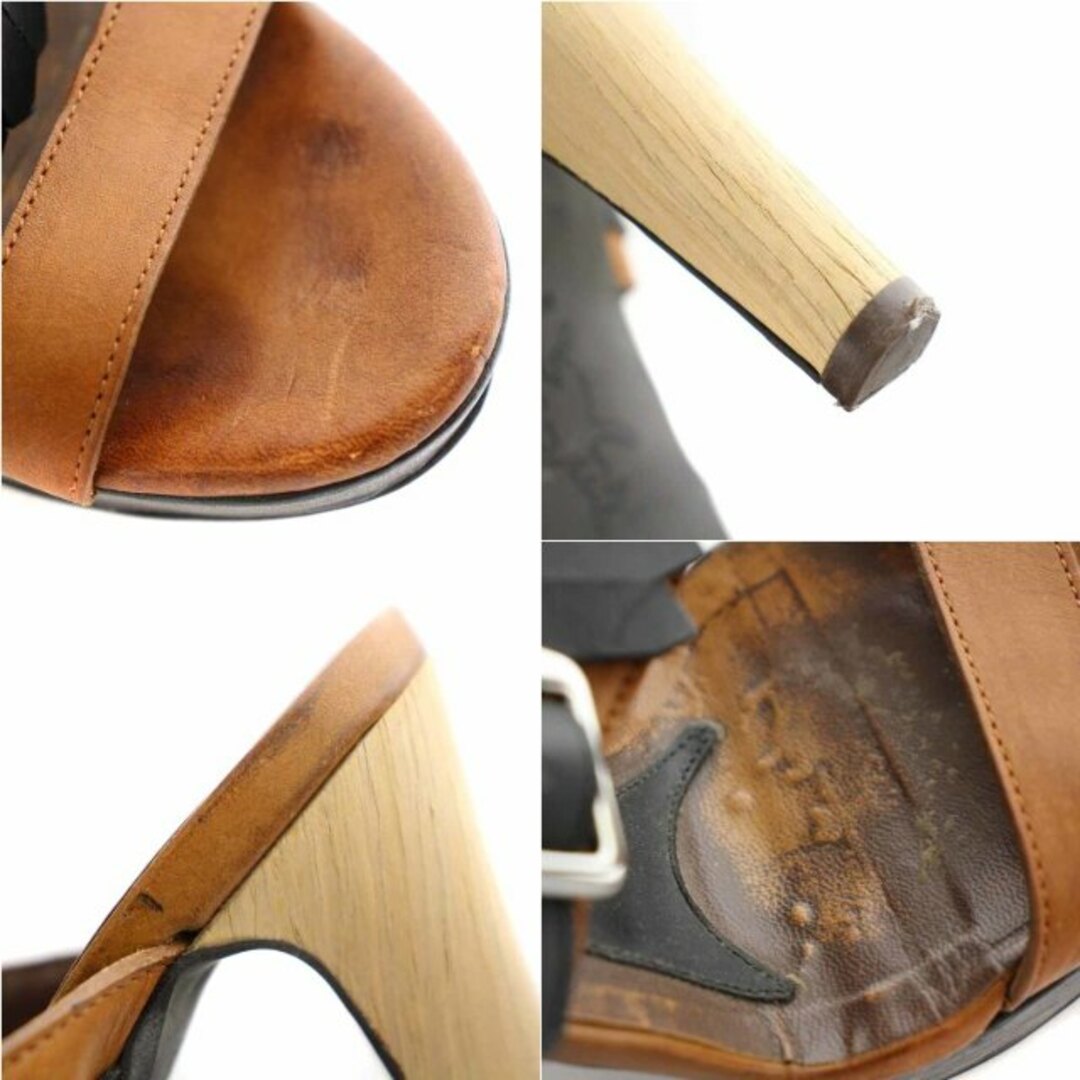 Marni - マルニ ストラップサンダル レザー ハイヒール 厚底 37 24cm