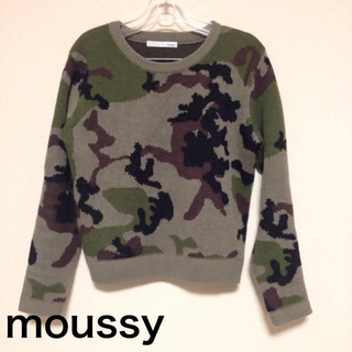 マウジー(moussy)のmoussy☆カモフラニット(ニット/セーター)
