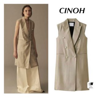 CINOH - 【美品】雑誌掲載多数チノ CINOH パールボタン ダブル ジレ ...