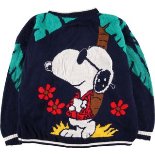 古着 80年代 SNOOPY & FRIENDS SNOOPY スヌーピー アクリルニットセーター USA製 メンズXL ヴィンテージ /eaa361647(ニット/セーター)