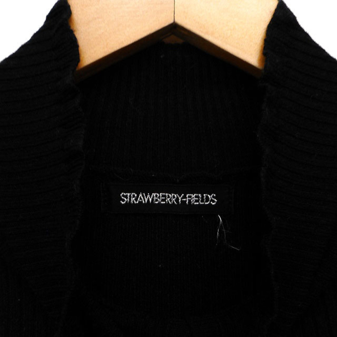 STRAWBERRY-FIELDS(ストロベリーフィールズ)のストロベリーフィールズ カットソー ニット ハイネック フリル アンゴラ混 リブ レディースのトップス(ニット/セーター)の商品写真
