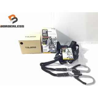 タジマ(Tajima)の☆未使用品☆TAJIMA タジマ フルハーネス GS 蛇腹 ダブルL2セット(ダブルランヤード付) A1GSMJR-WL2BK 黒 Mサイズ 新規格適合 76669(工具)