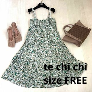 テチチ(Techichi)のTe chichi 花柄キャミワンピース　size FREE(ひざ丈ワンピース)