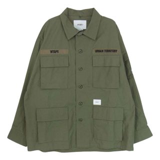 ダブルタップス(W)taps)のWTAPS ダブルタップス ミリタリージャケット 21SS 211WVDT-SHM03 JUNGLE 02 ジャングル ミリタリー 長袖 シャツ ジャケット カーキ系 02【中古】(その他)