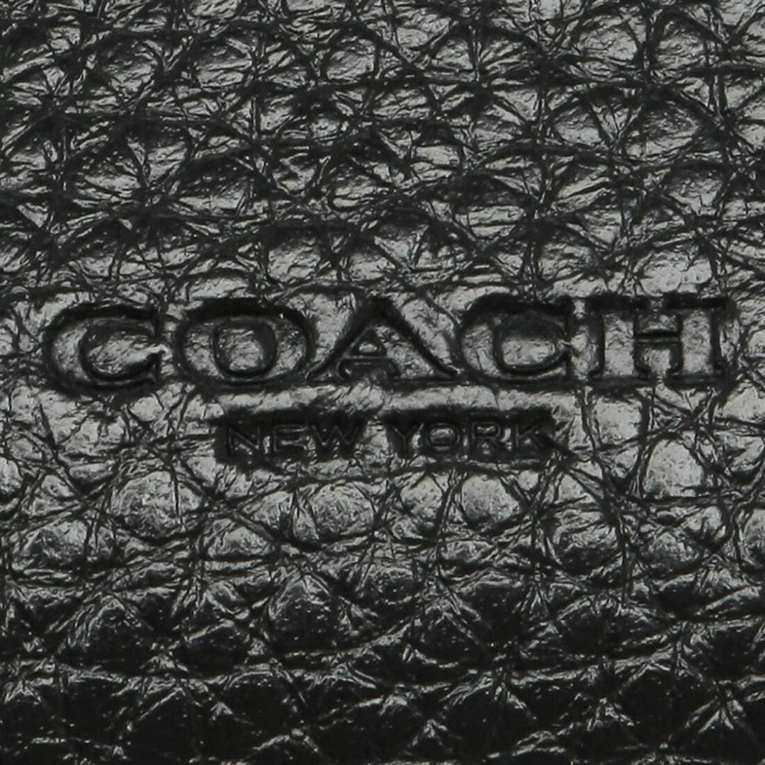 COACH コーチ　ブラック　二つ折り財布　ゴールドホースチャーム　F6654