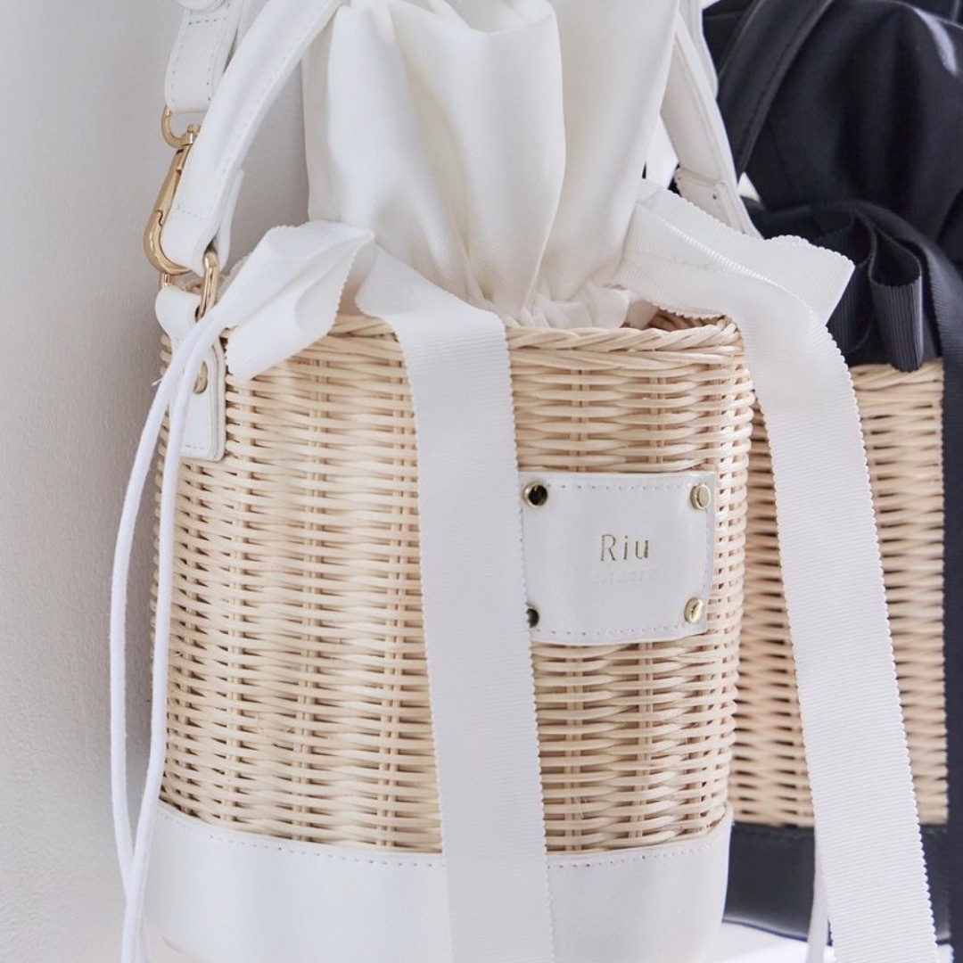 riu  Ribbon rattan basket bag   rちゃん